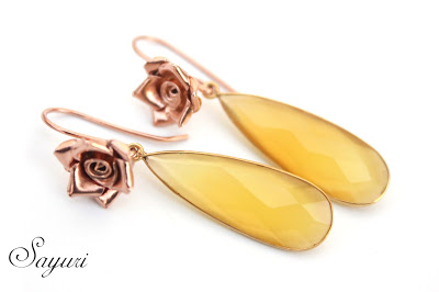 rose gold topaz earrings 