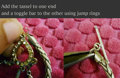 DIY Crystal tassel necklace