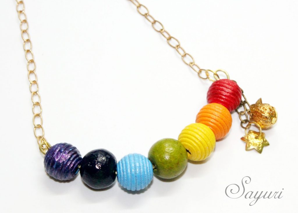 Gold at the end of the rainbow necklace tutorial