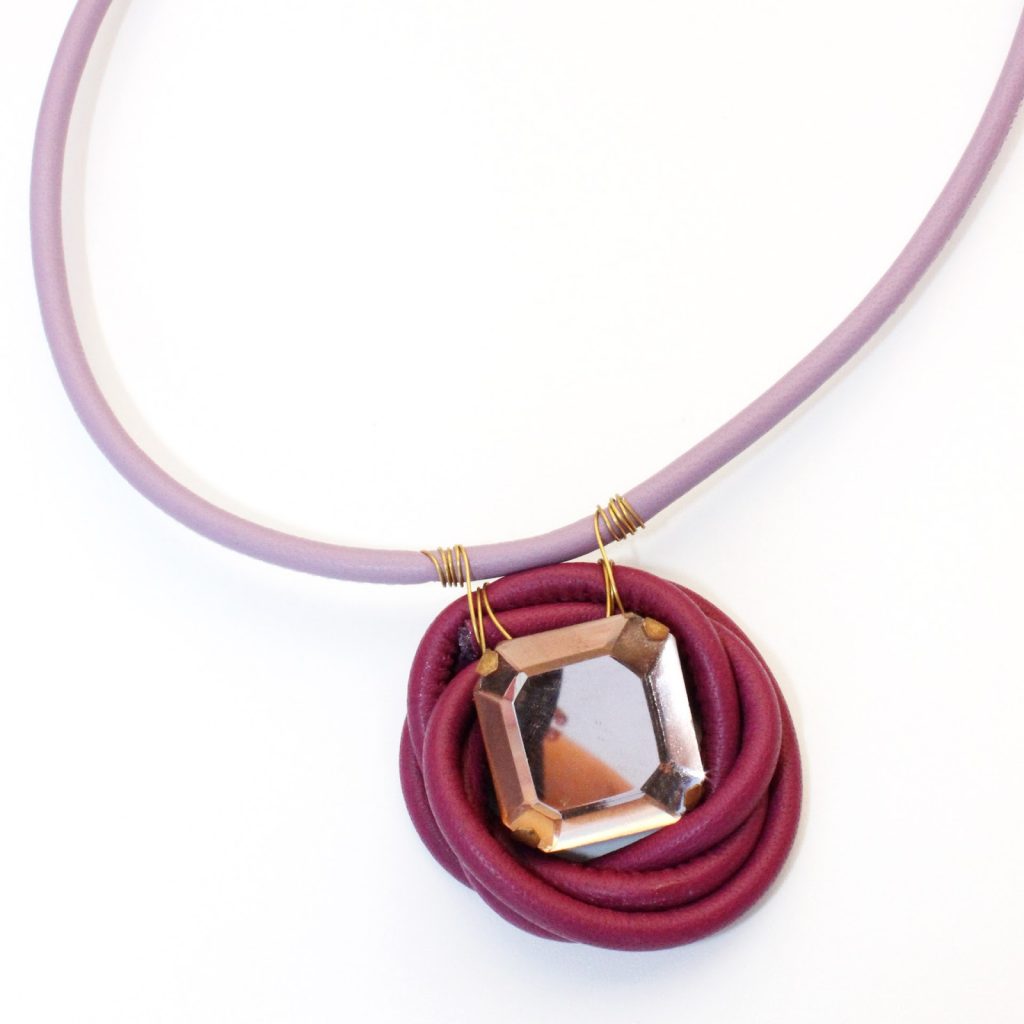 Turban gemstone leather necklace DIY
