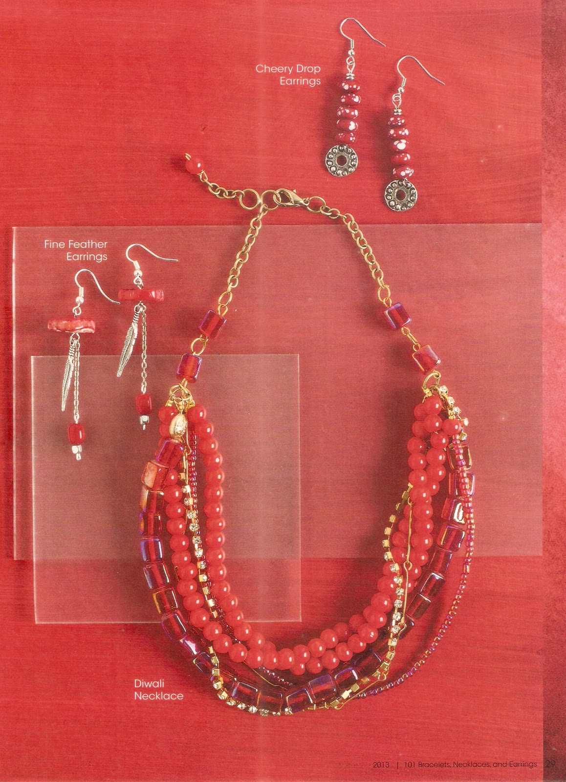 red bead necklace interweave