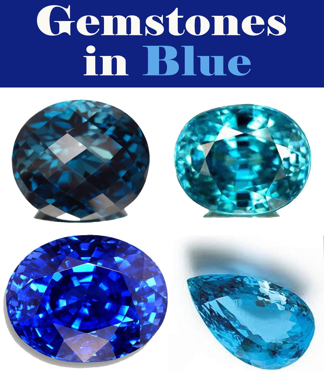 gemstones in blue