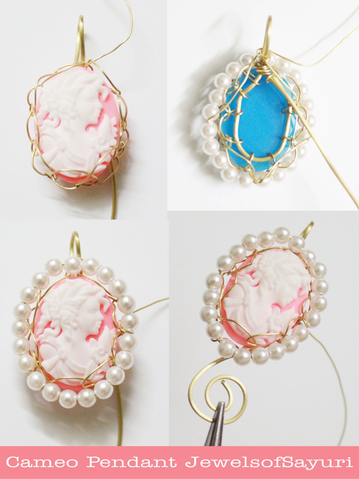 Wire wrapped Cameo pendant Tutorial