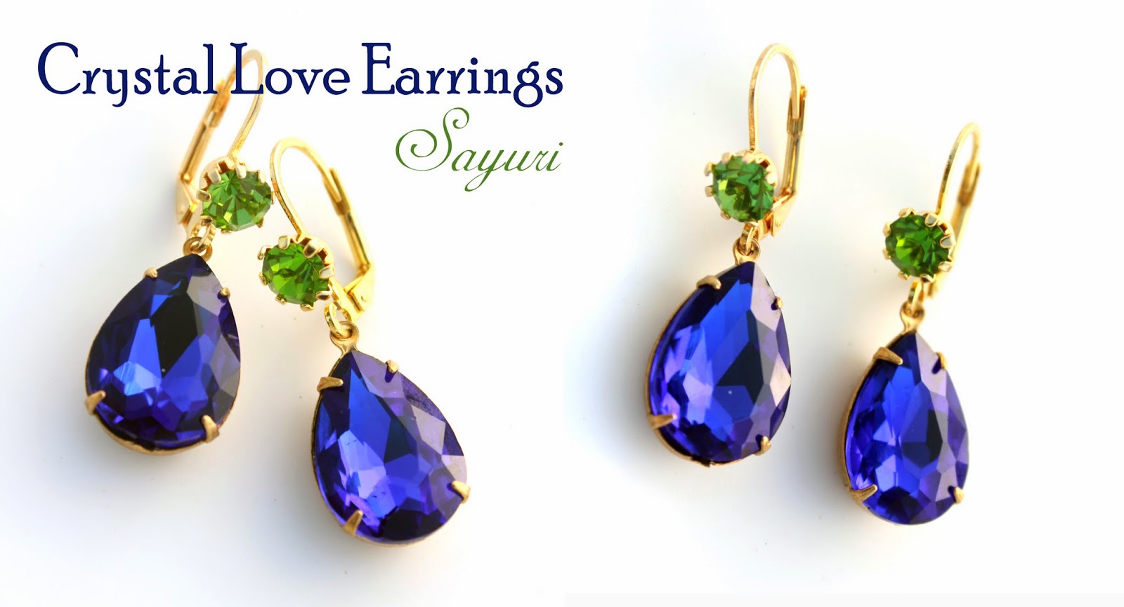 DIY Crystal Love Earrings for Valentines day