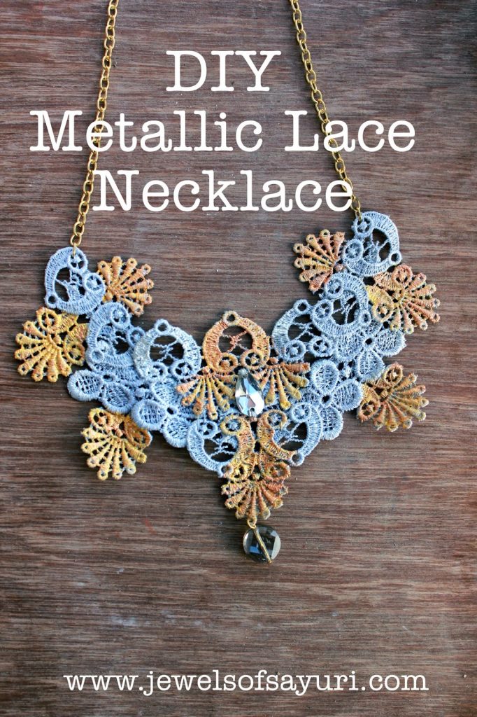 Metallic Lace Necklace DIY