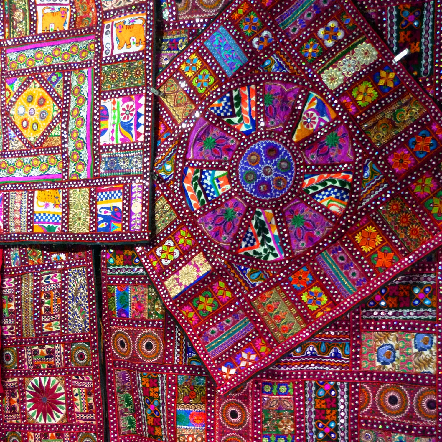 Embroidered Gujarati quilts