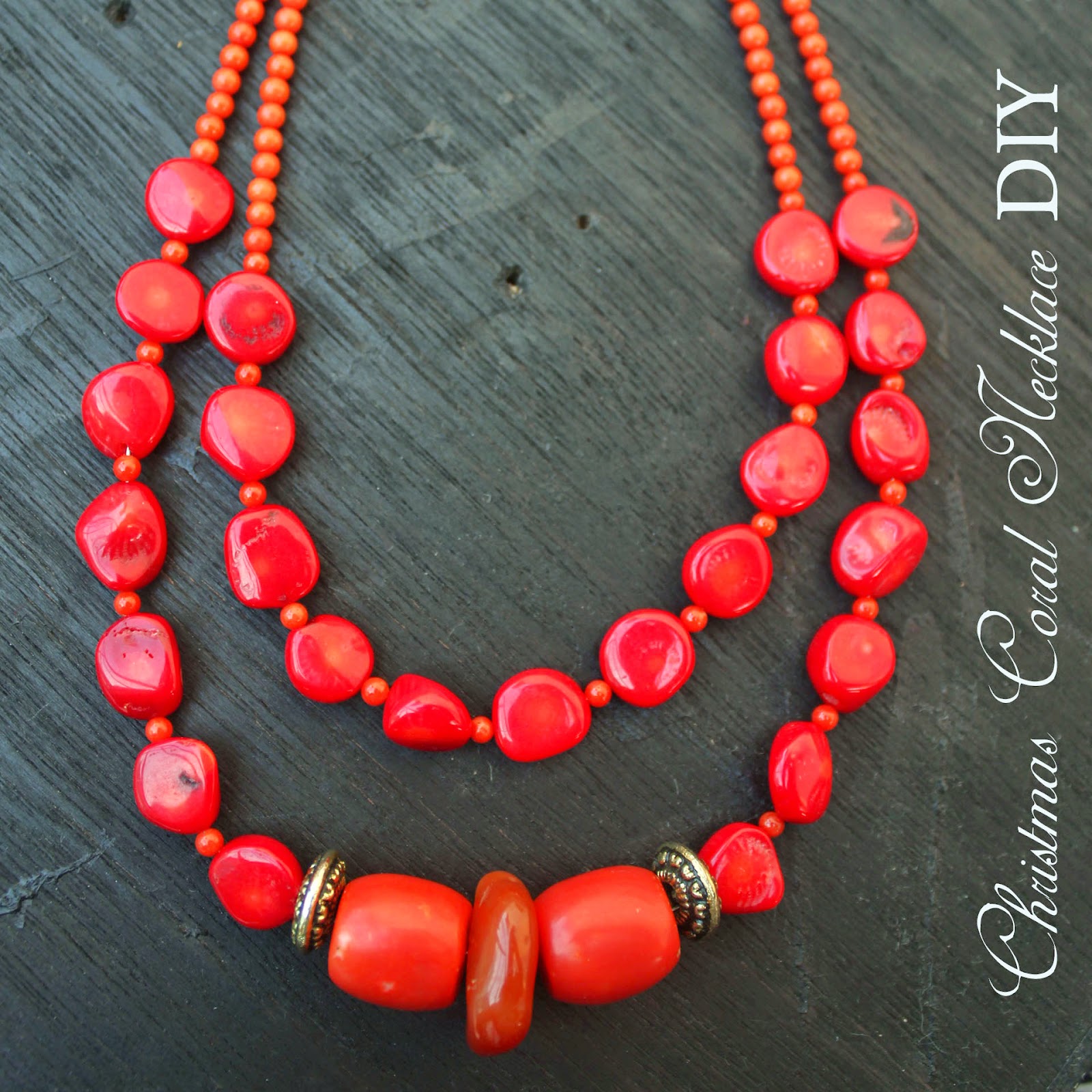 DIY Christmas Coral Necklace | Jewels of sayuri