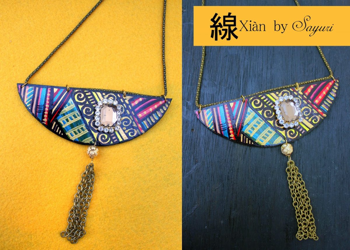 Xian – hand painted leather necklaces