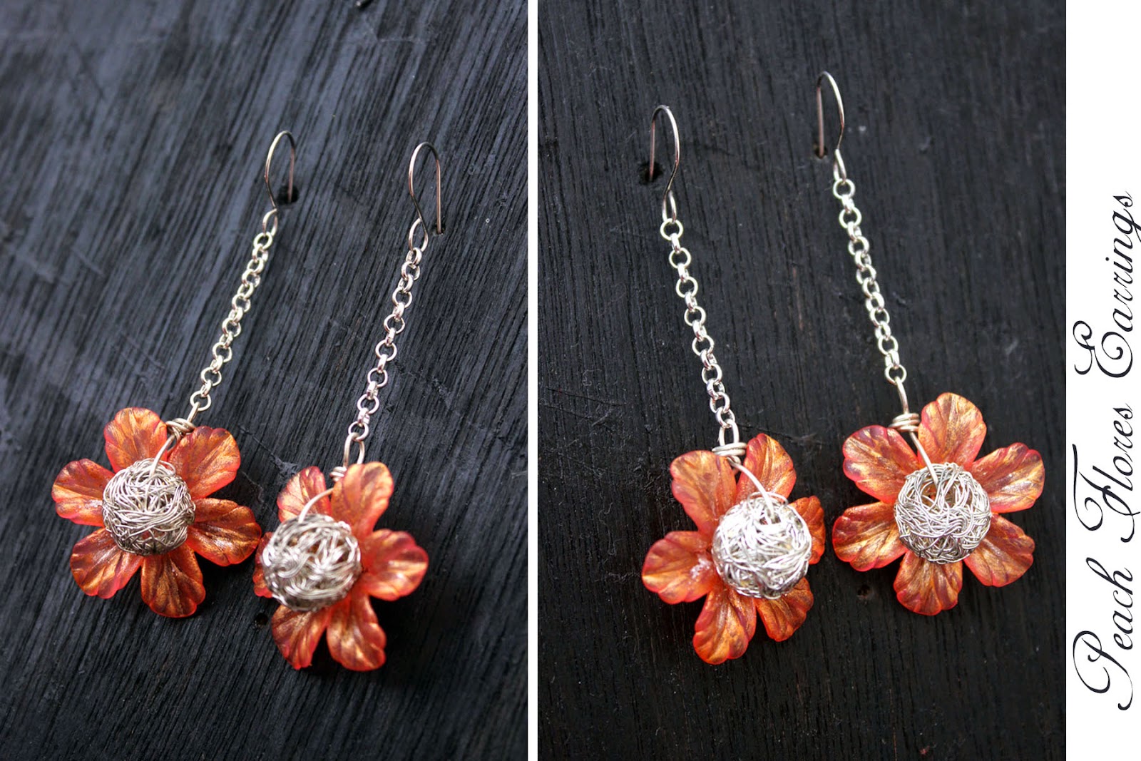 lucite flower earrings