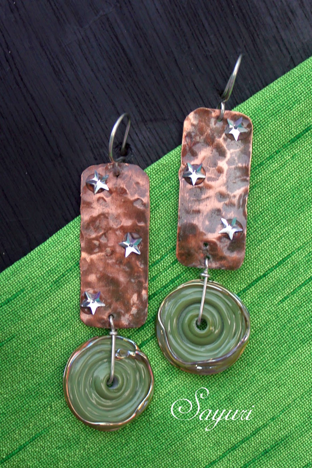 copper handmade earrings blogger craft
