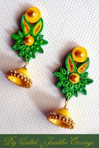 DIY quilled Jumkha earrings