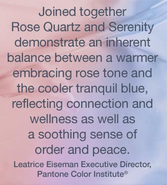 Pantone Color of the year 2016- Rose Quartz & Serenity