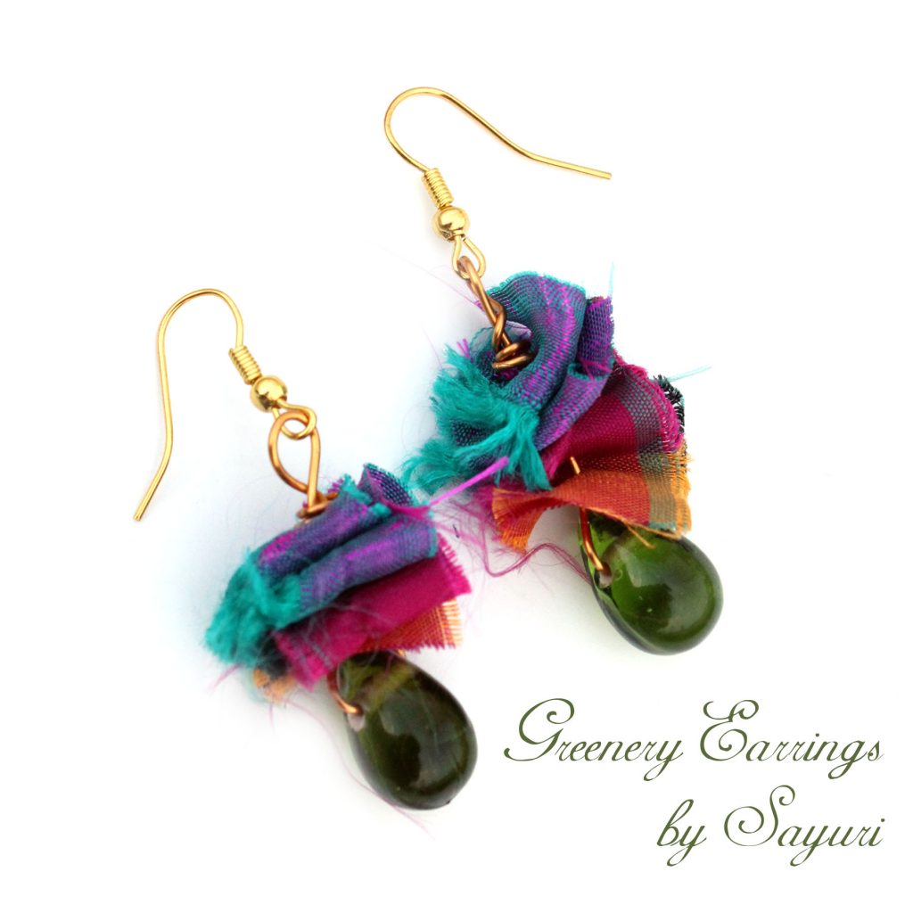 greenery earrings