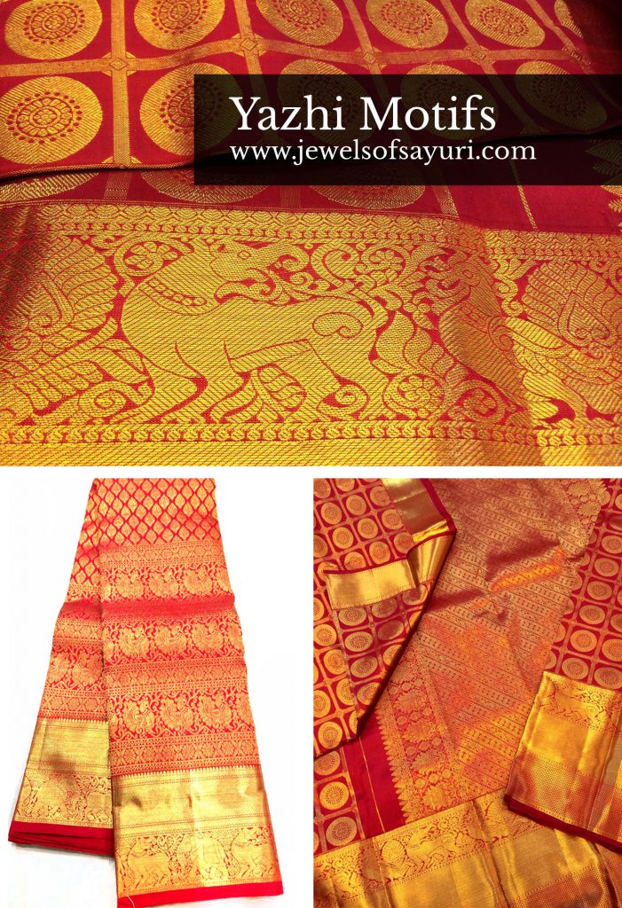 kanchipurm saree with yazhi border