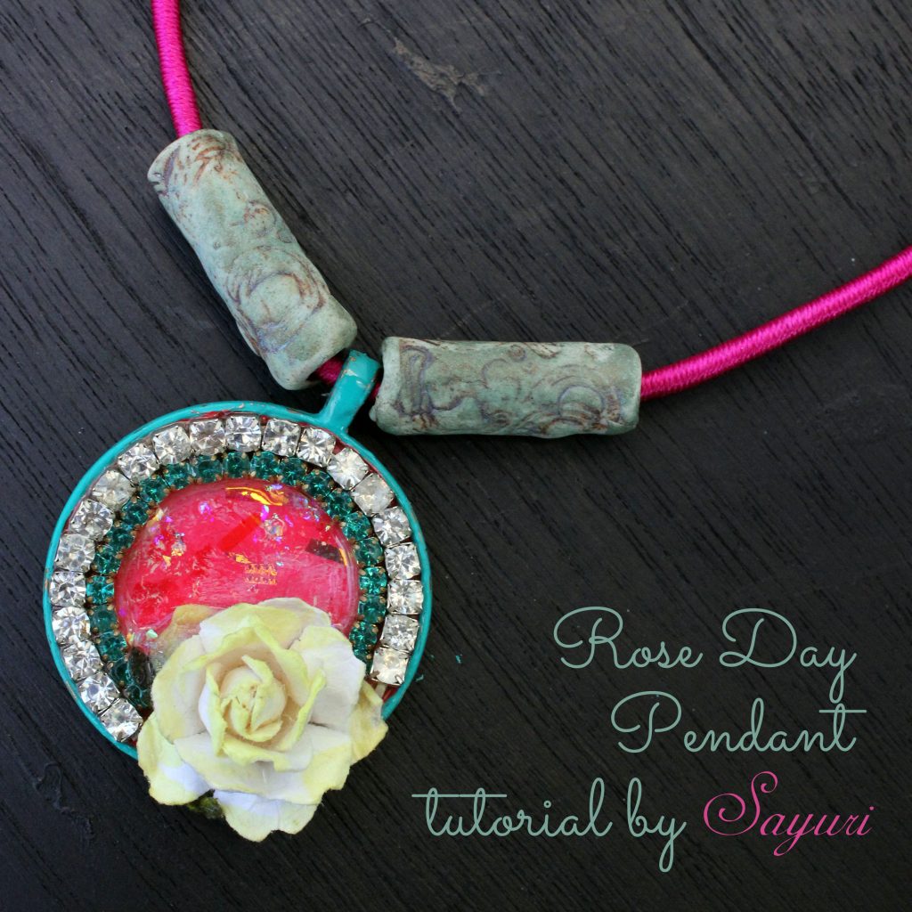 Rose day pendant necklace tutorial