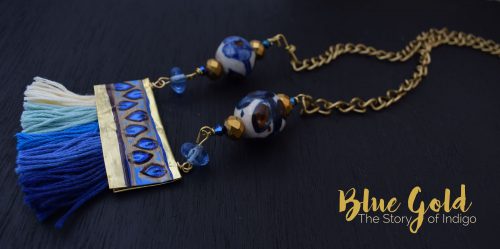 Blue Gold Thread jewelry