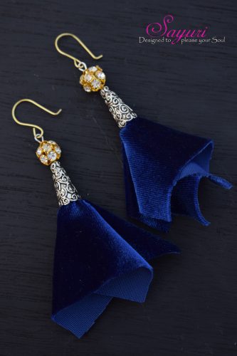 velvet tassel earrings