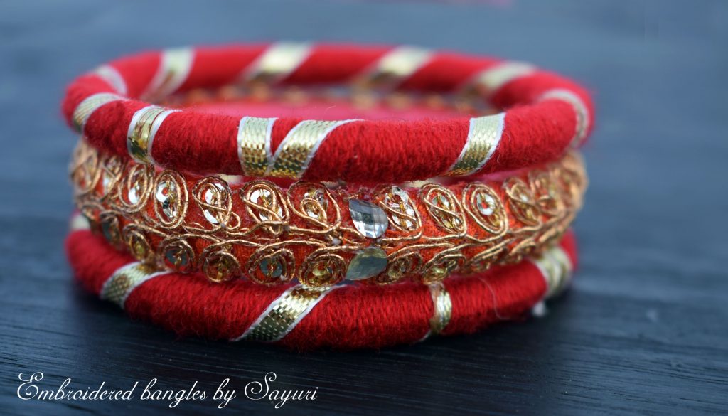 Embroidered Fabric Bangles