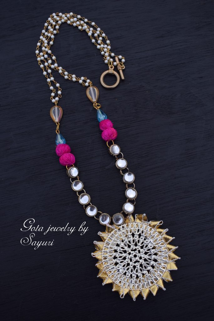 gota necklace for weddings by Sayuri