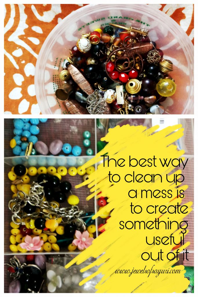 Beaded earrings craftermath mess poster