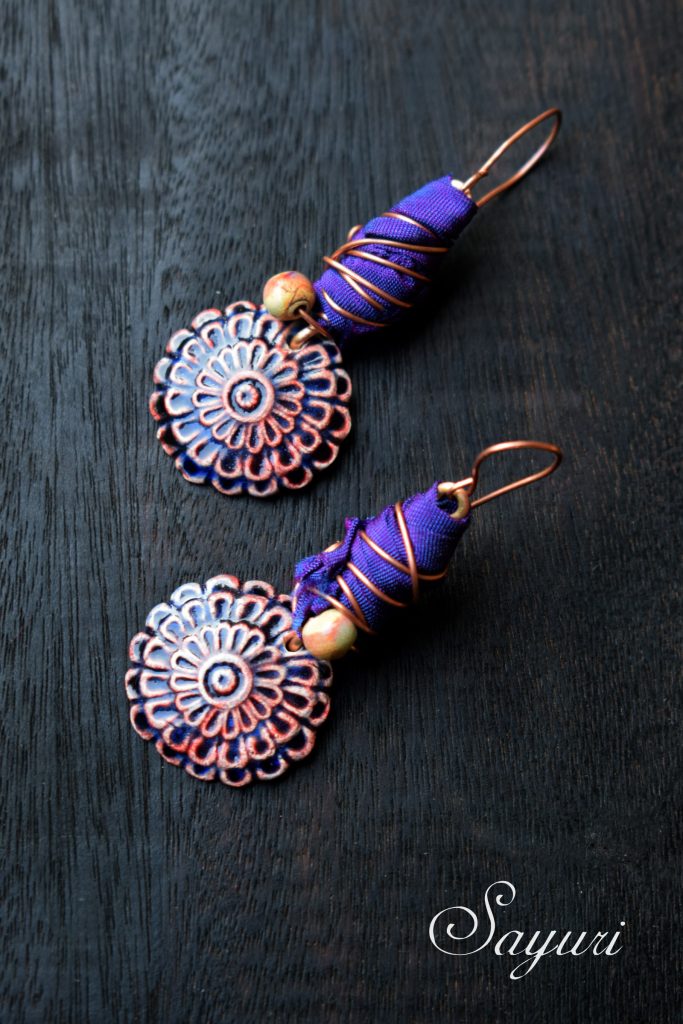 Art Nouveau earrings spring earrings