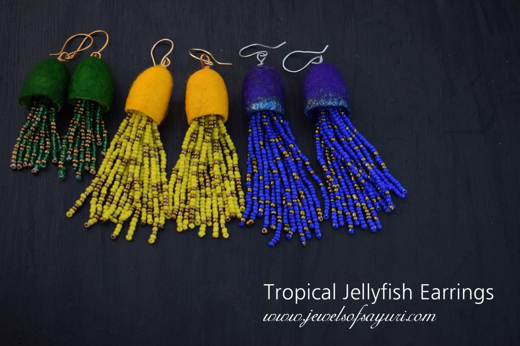 Tropical Jellyfish Earrings