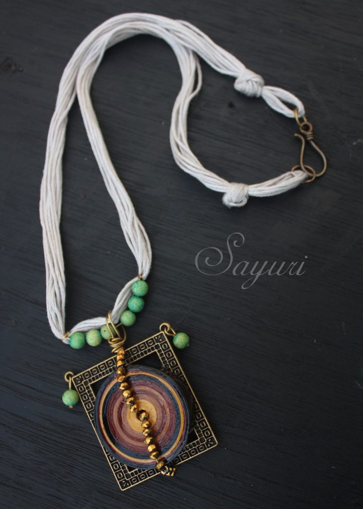 Paper Mandala necklace - for sale