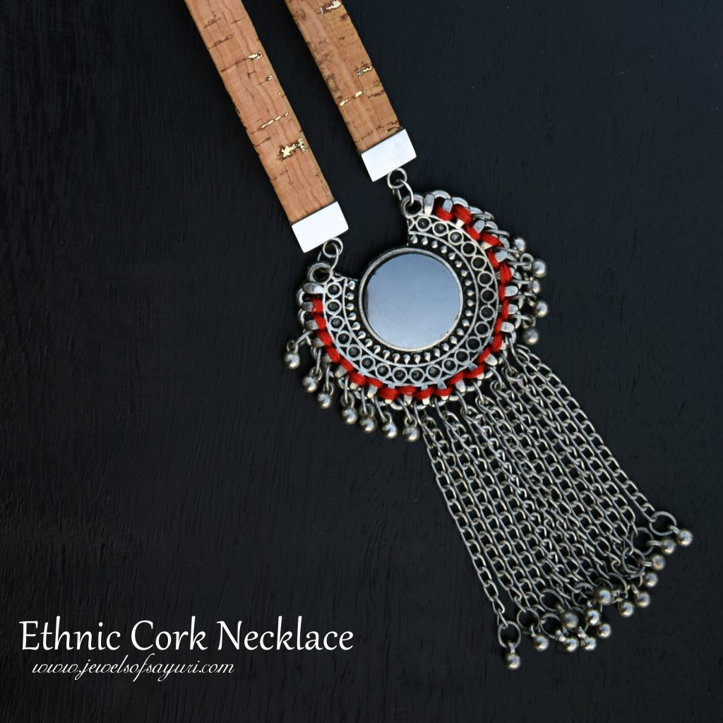 DIY Ethnic Cork Necklace tutorial