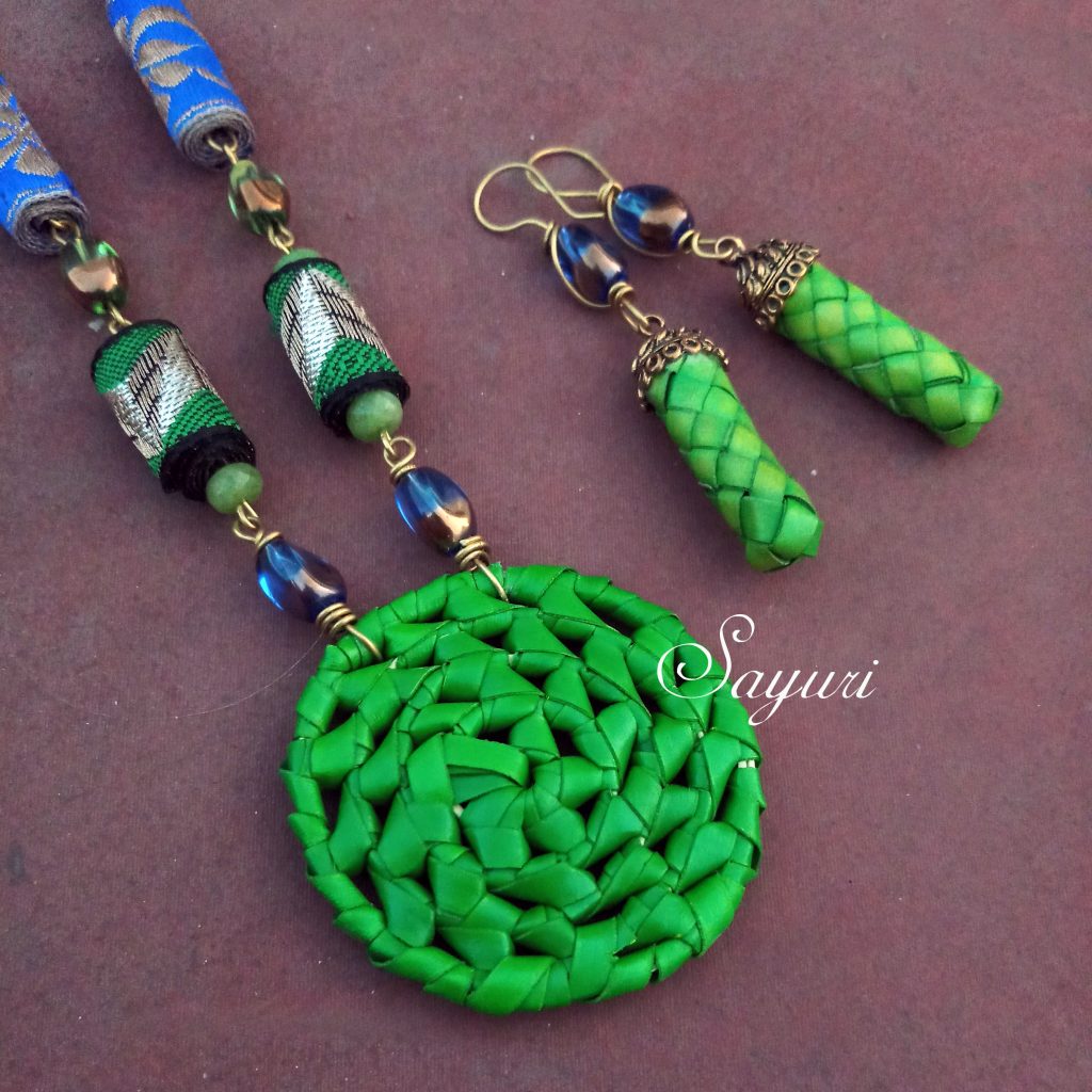 green palm leaf jewelry