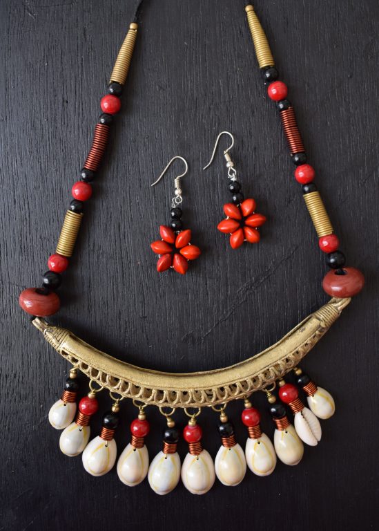 Necklace and Seed Earrings from Shathiniketan