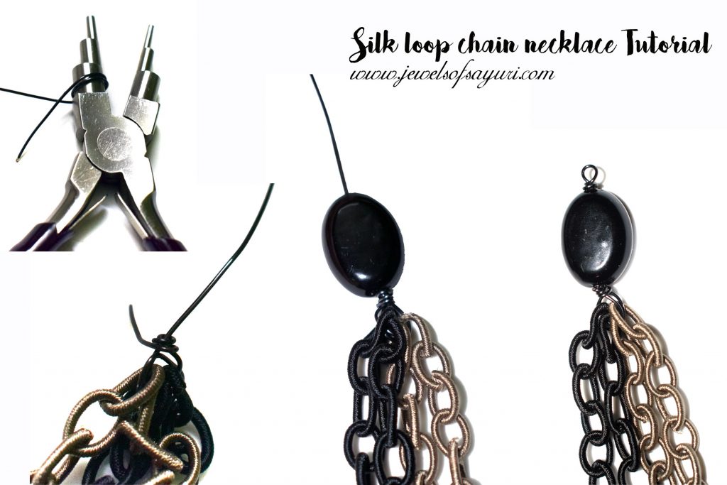 Silk loop chain necklace Tutorial2