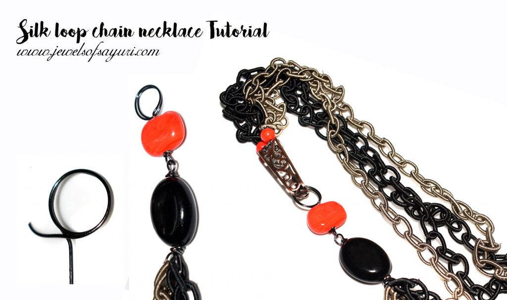 Silk loop chain necklace Tutorial4