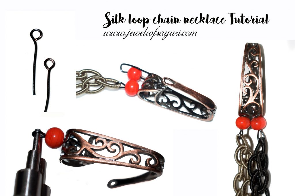 Silk loop chain necklaceTutorial3