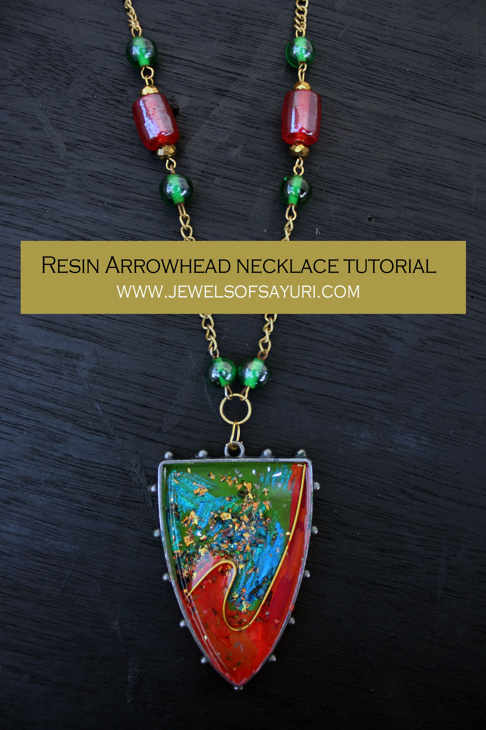 Resin Arrowhead necklace tutorial