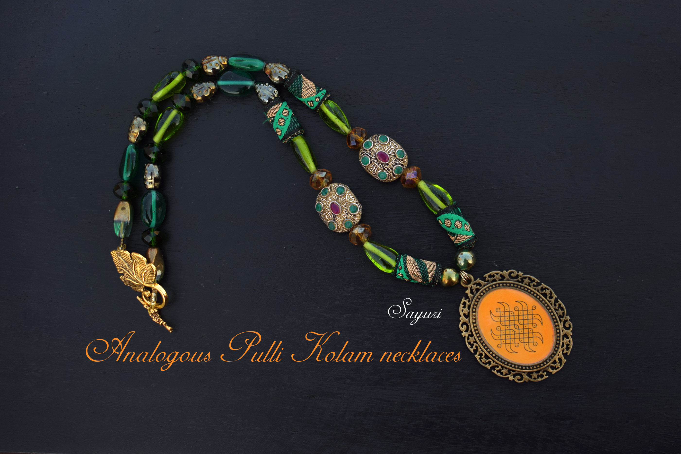 Analogous Pulli Kolam necklaces