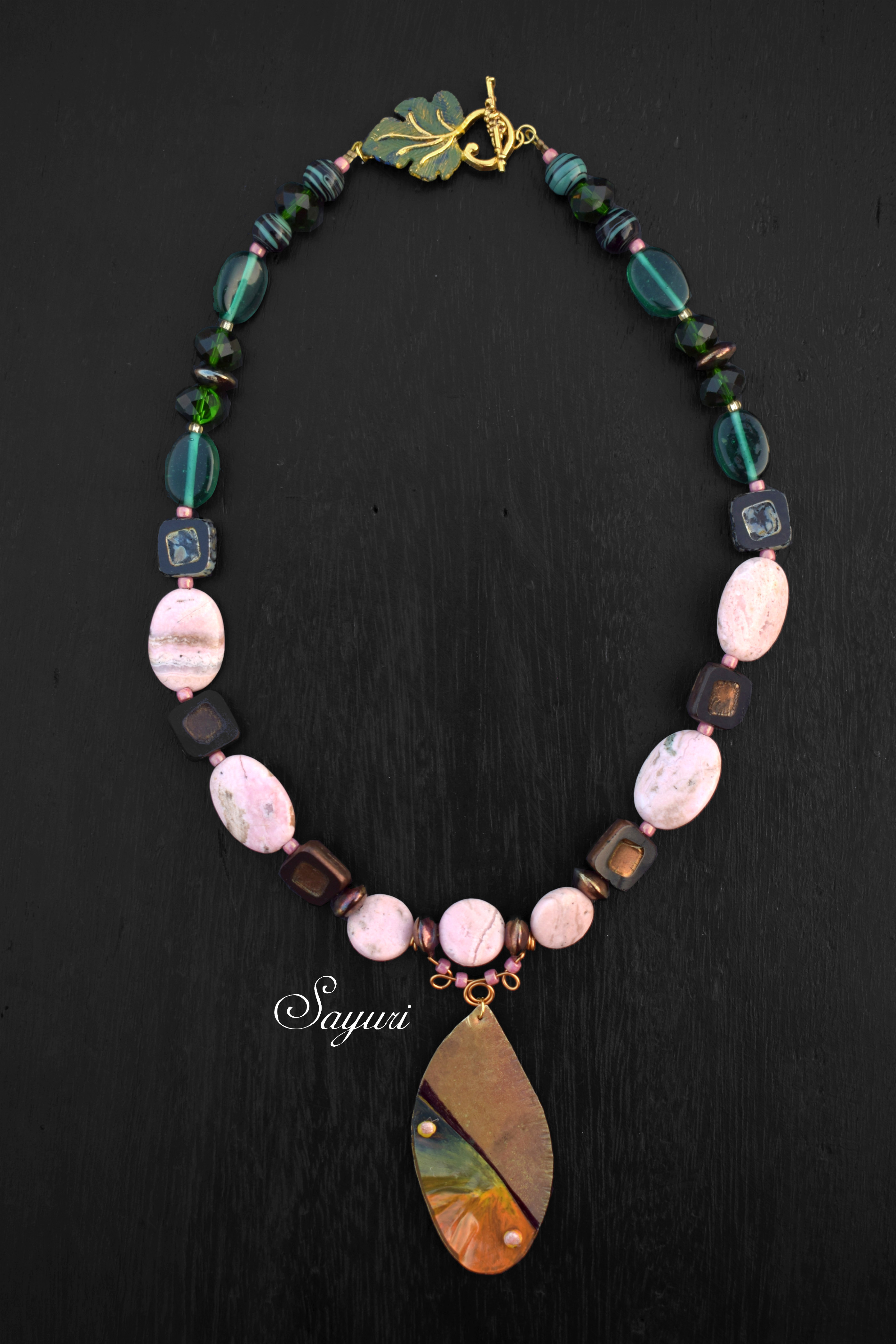 Ushas coloured copper necklace