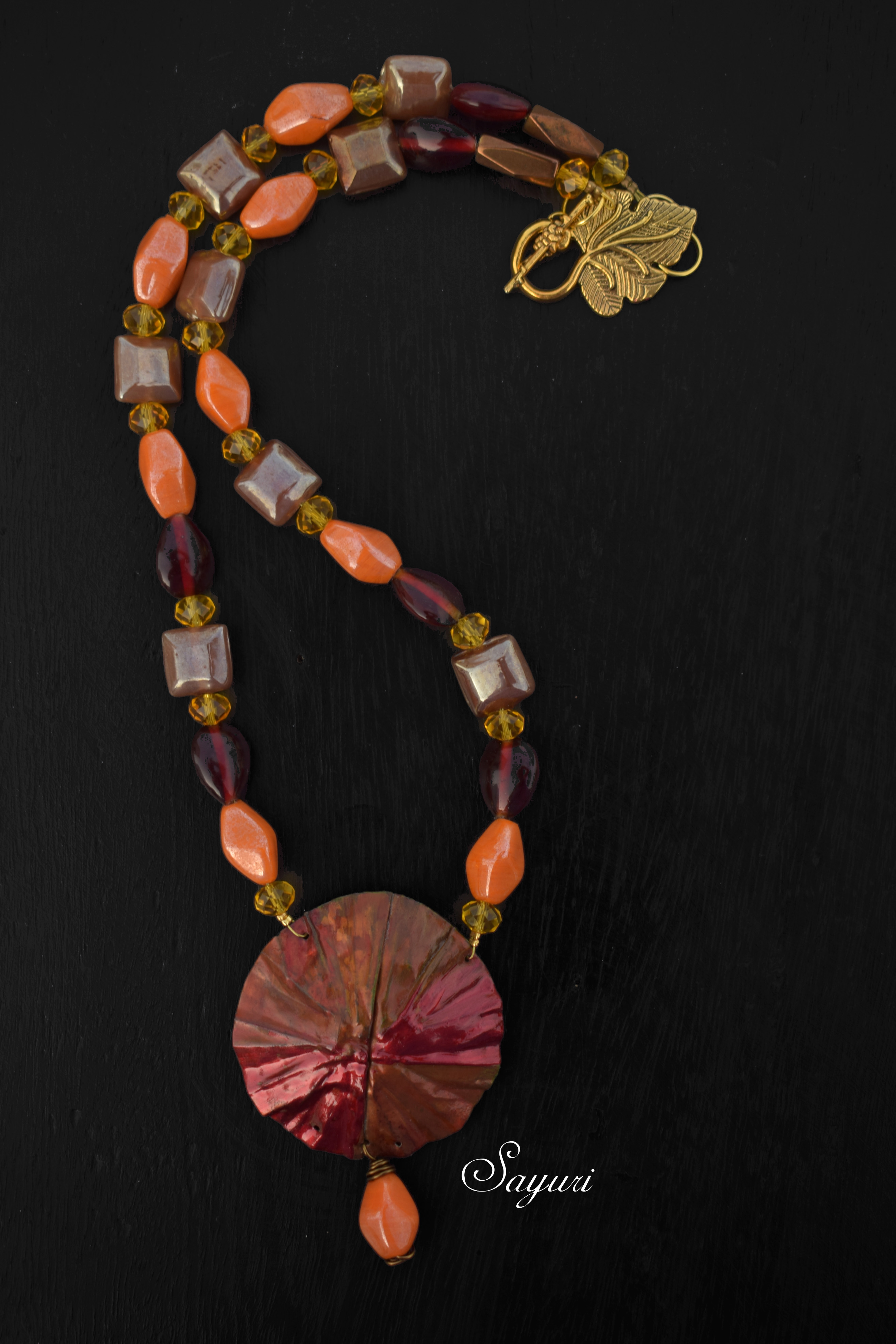 orange glory copper necklace