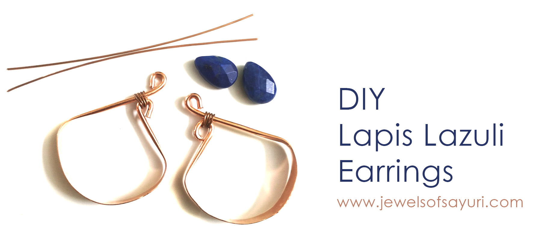 DIY Lapis Lazuli earrings1