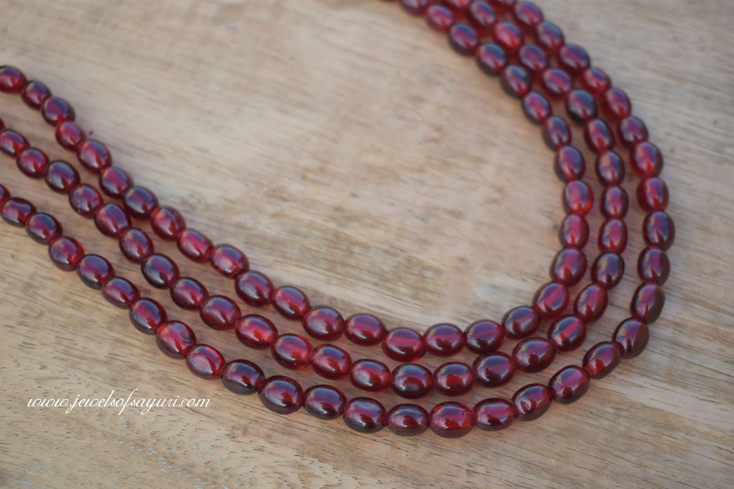 Berry based bead necklaces