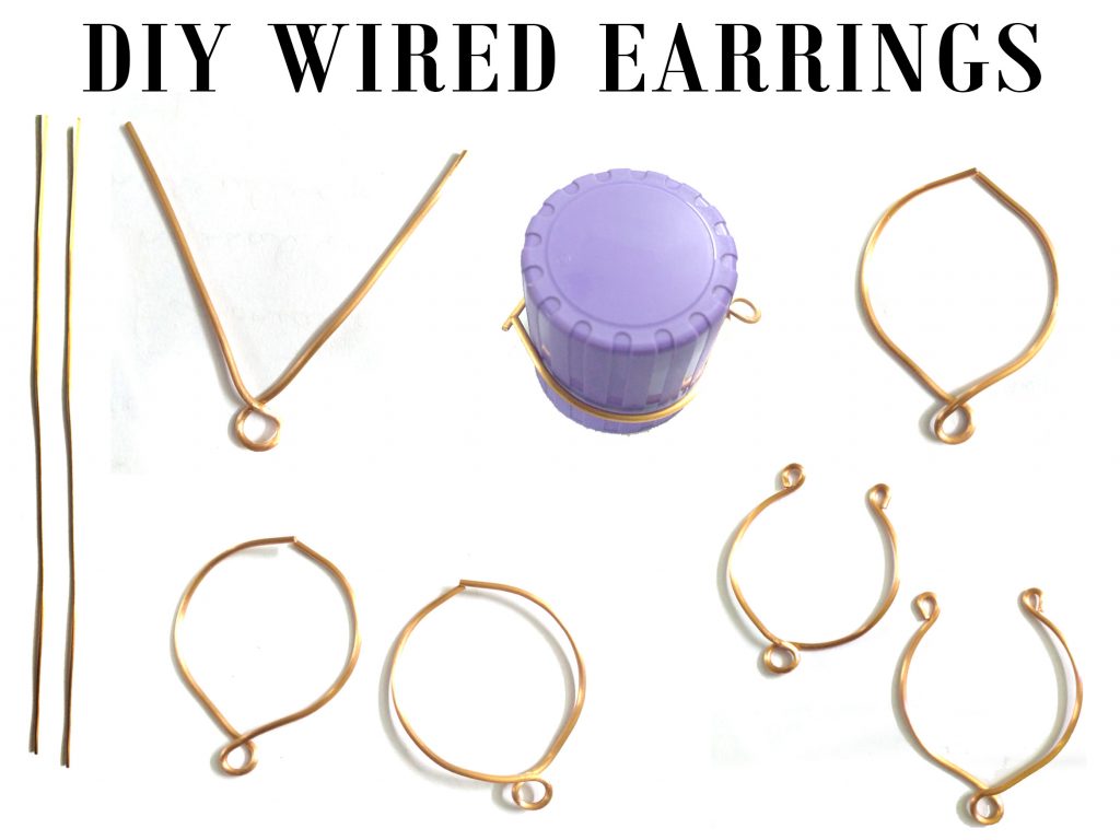 copper wired earrings tutorial