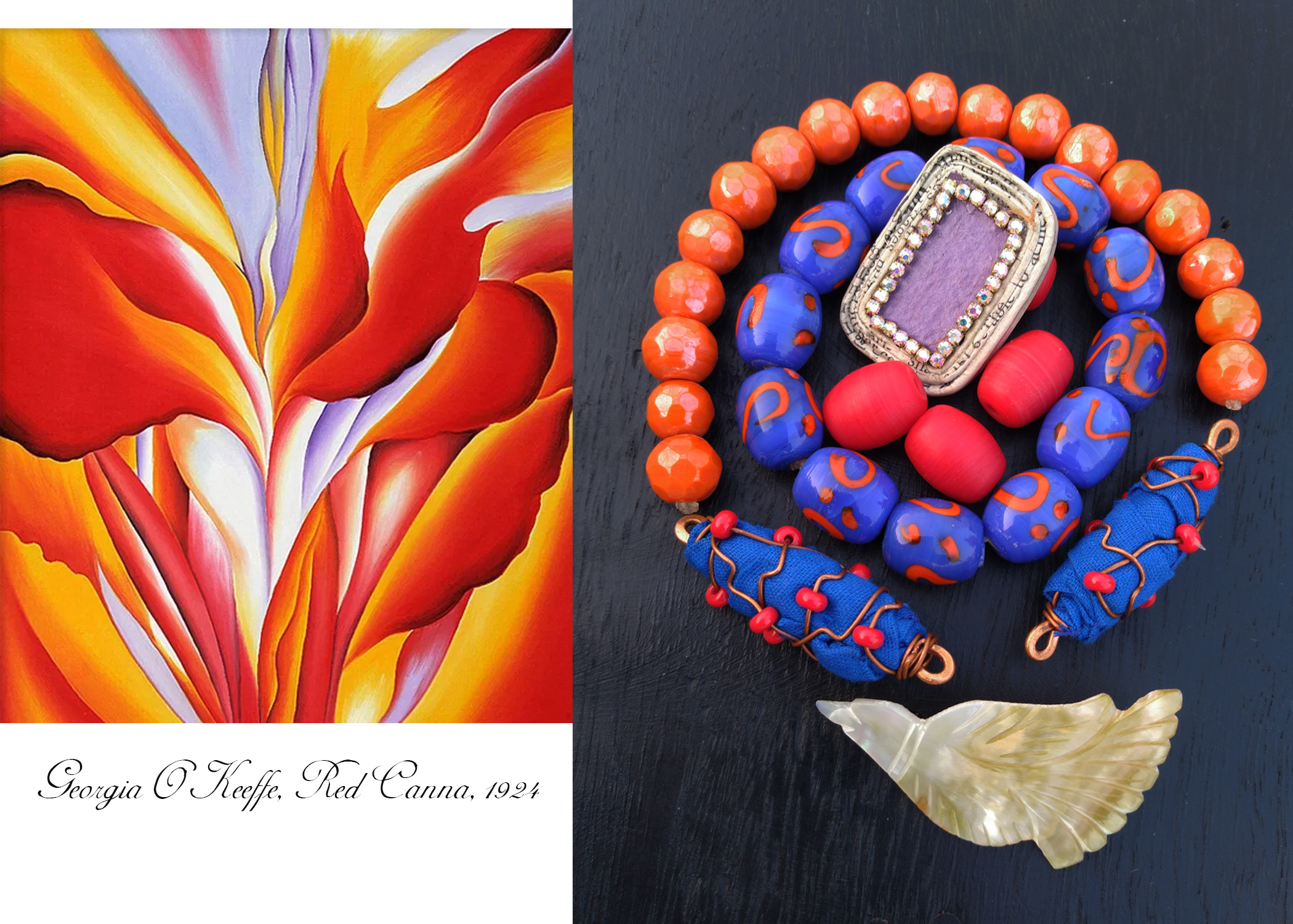 Georgia O’Keeffe, Red Canna beads