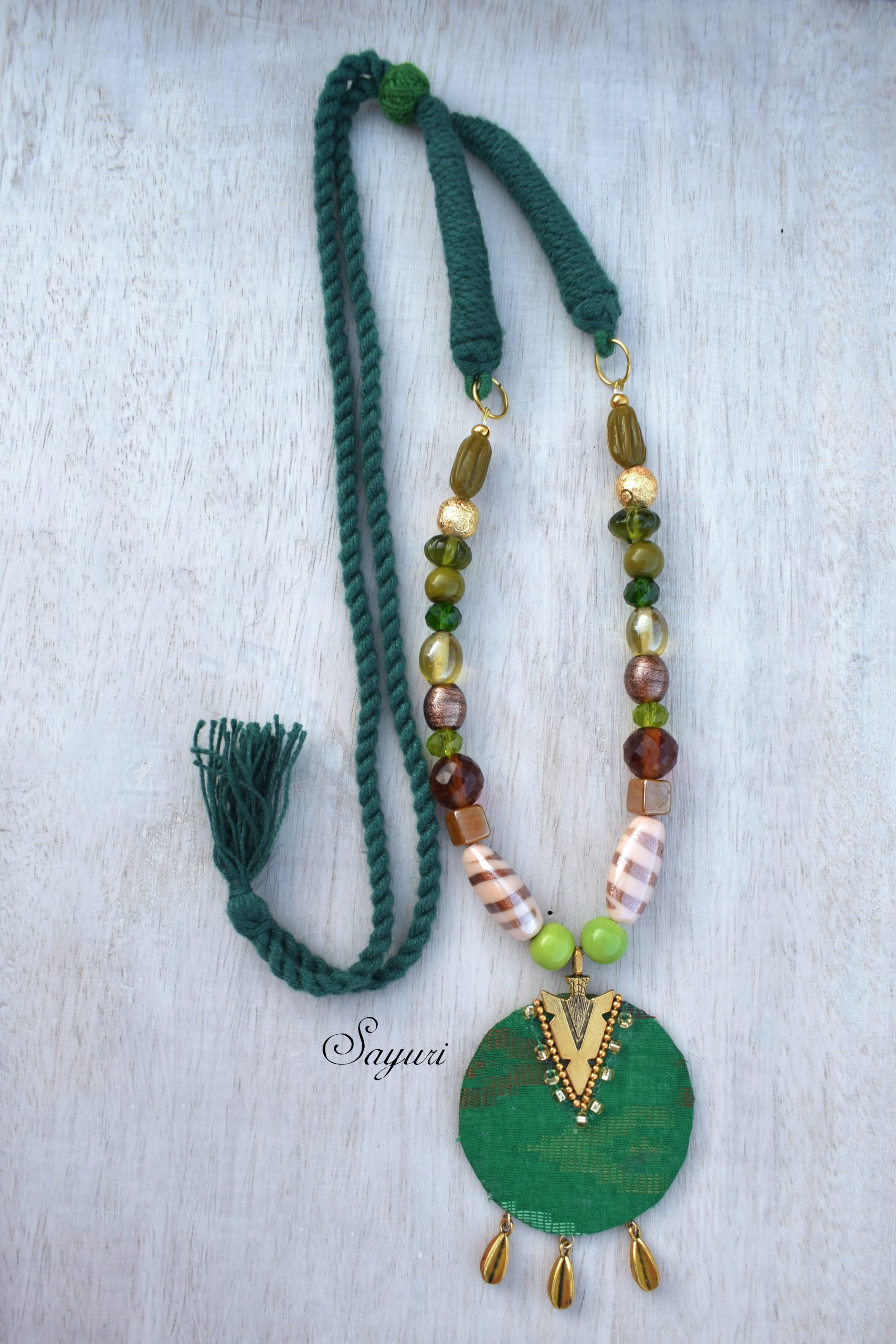 Onam green necklace
