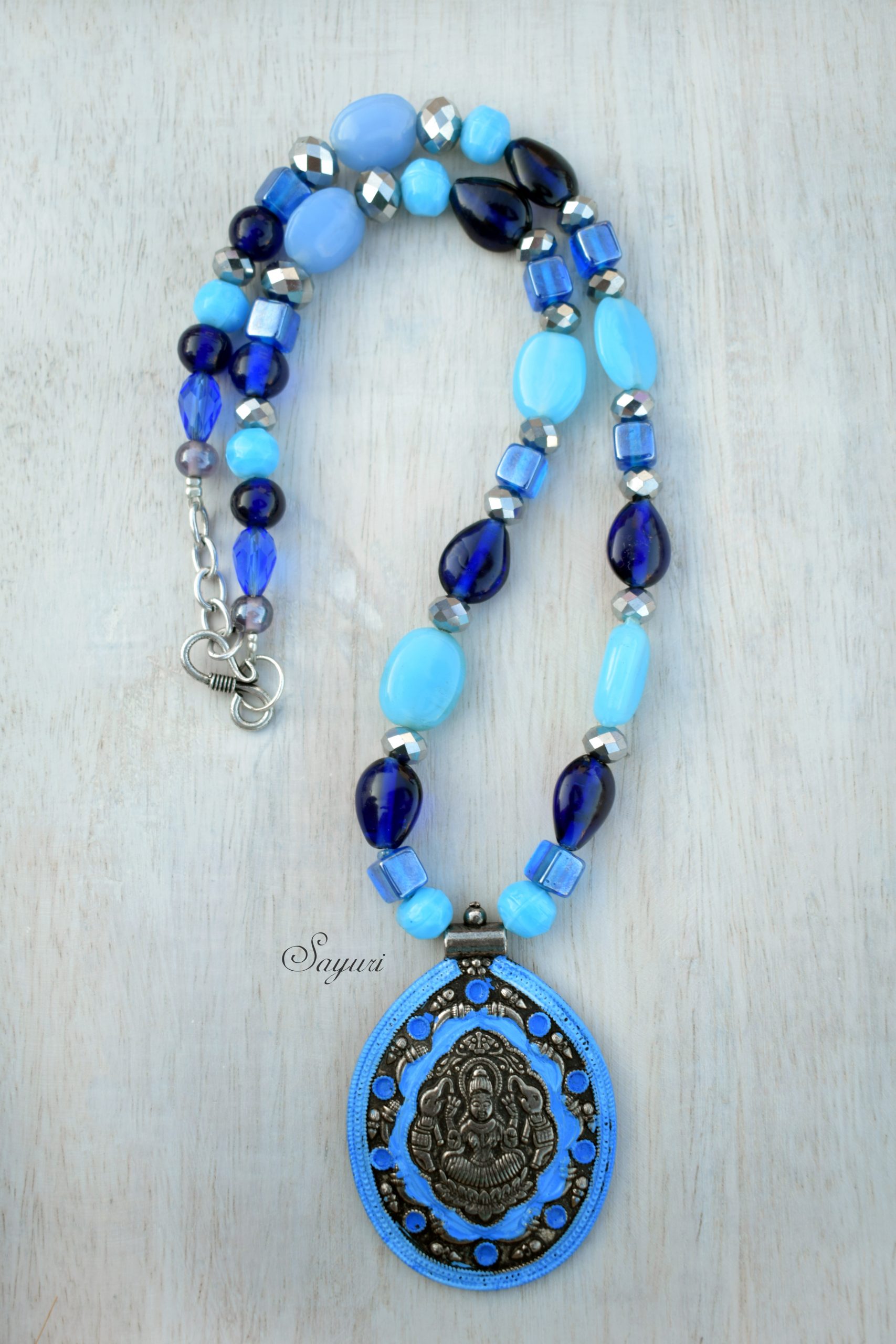blue lakshmi necklace
