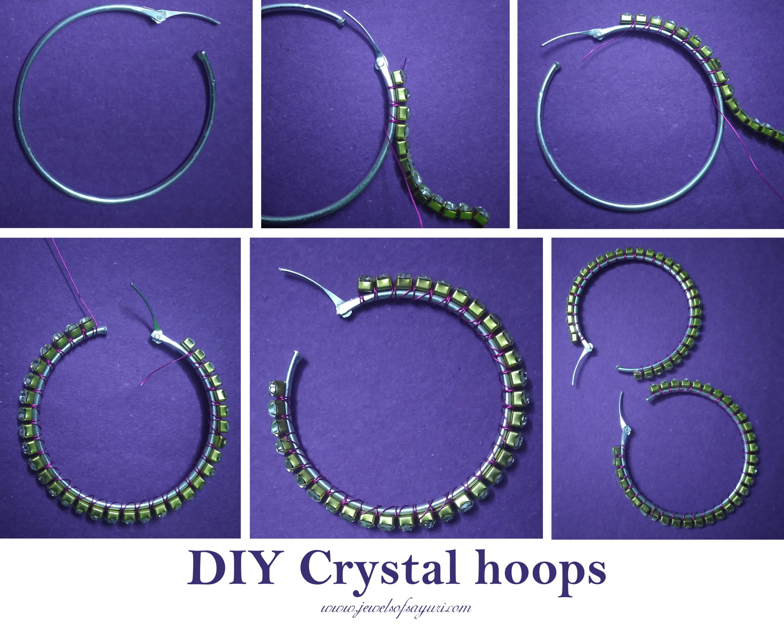 diy crystal hoops tutorial