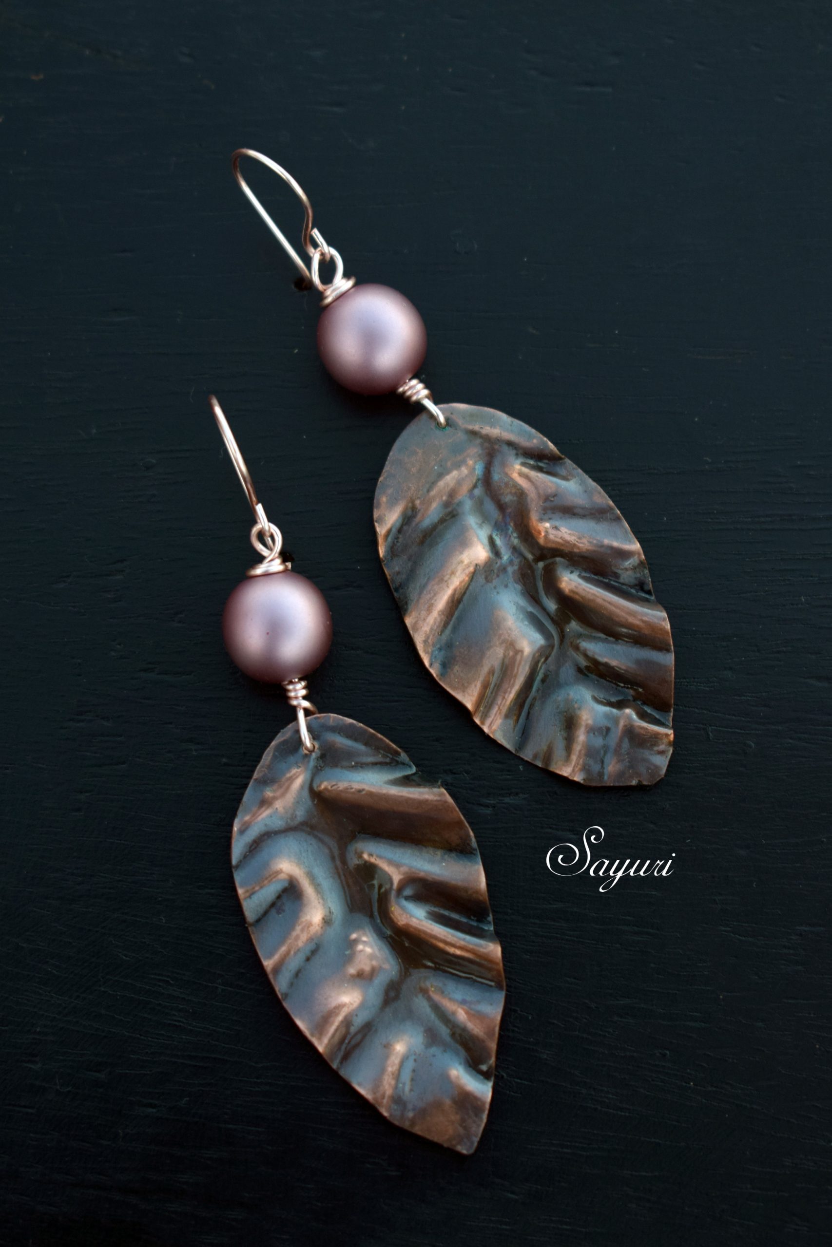 Thamara copper earrings