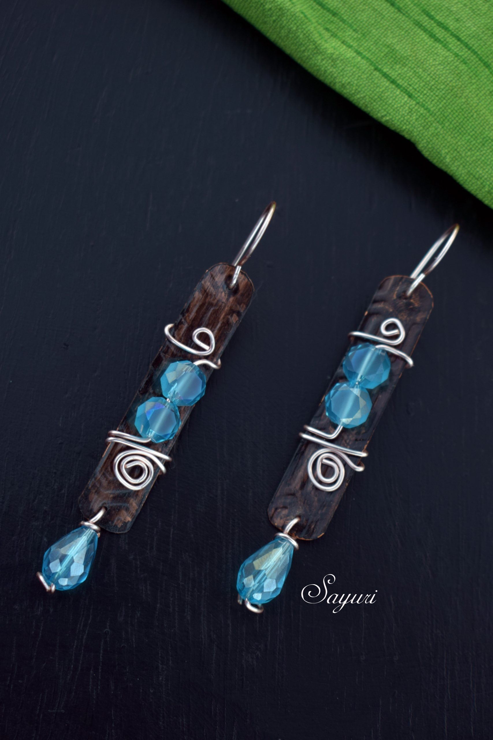 copper bark earrings
