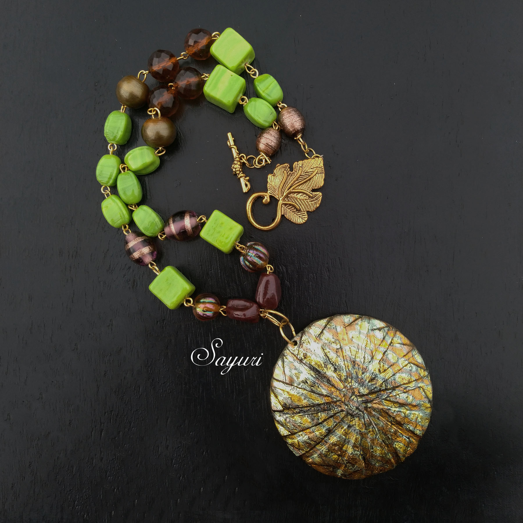 coconut shell necklace and mandala jewellery