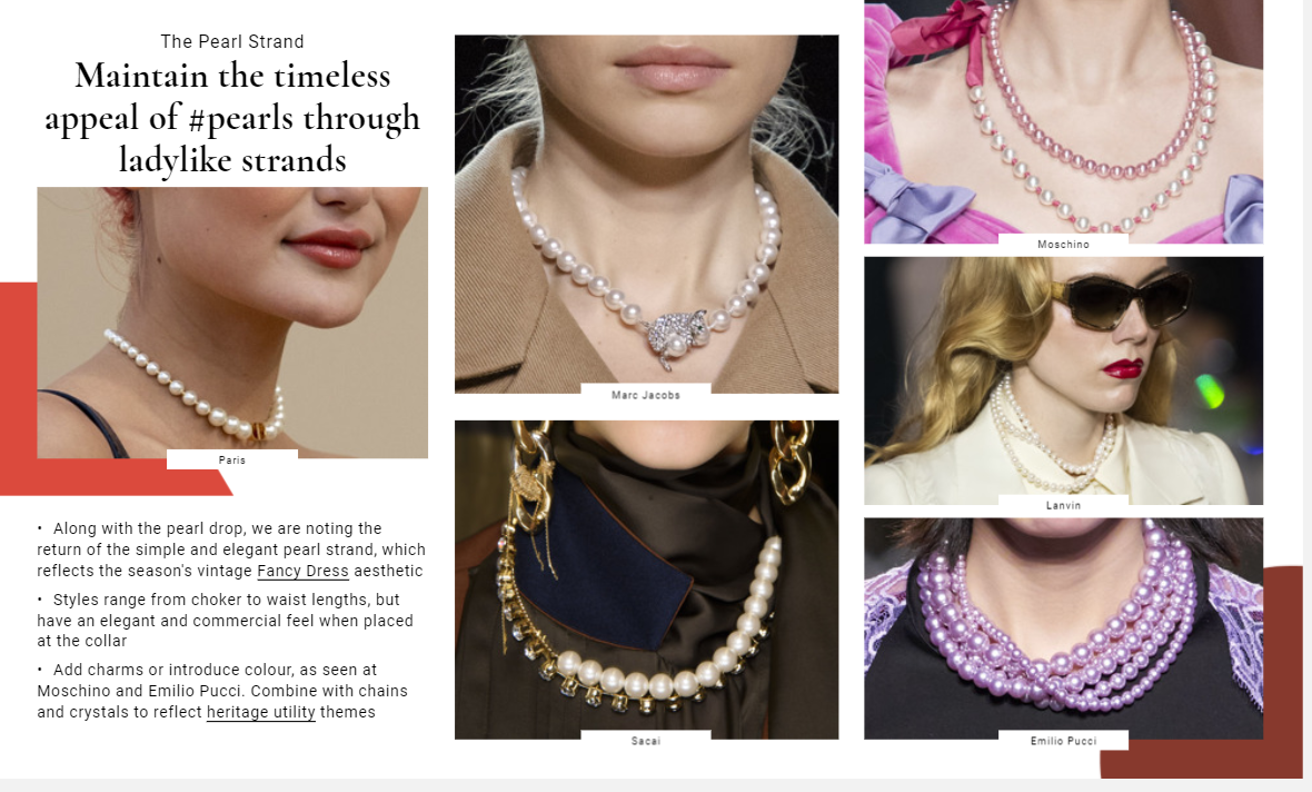 Pearl jewellery trend