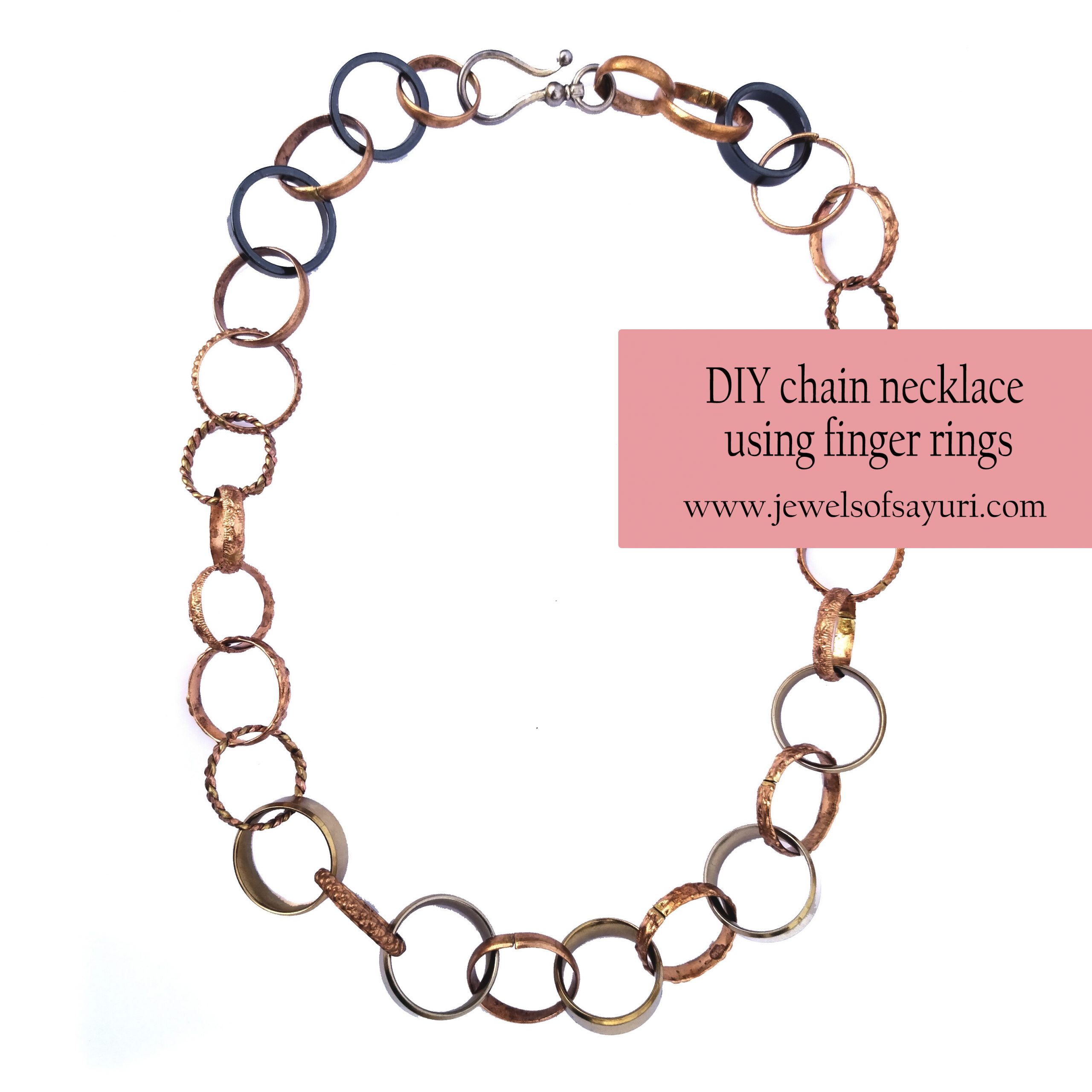 DIY chain with finger rings tutorial