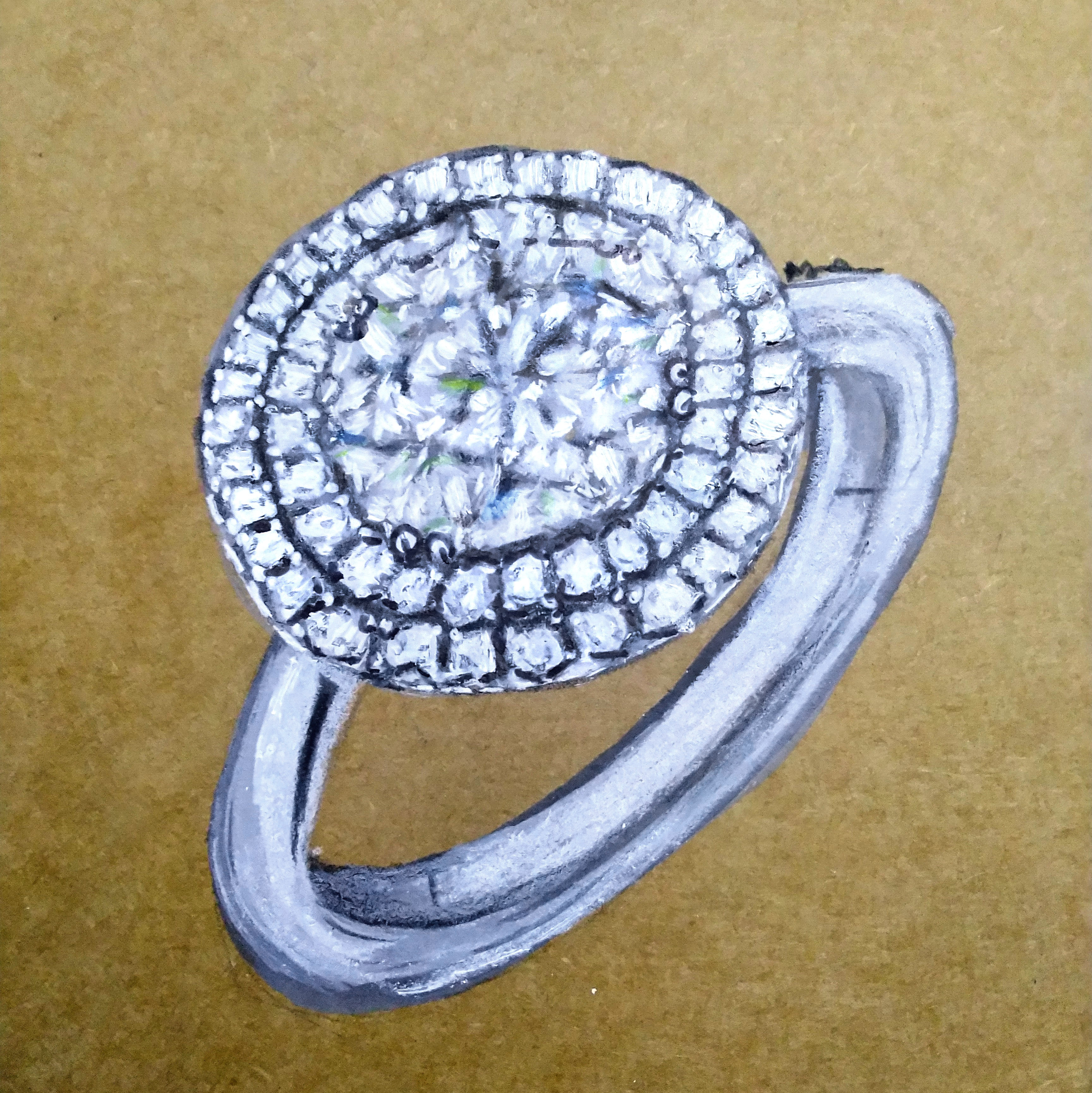 How to draw moissanite